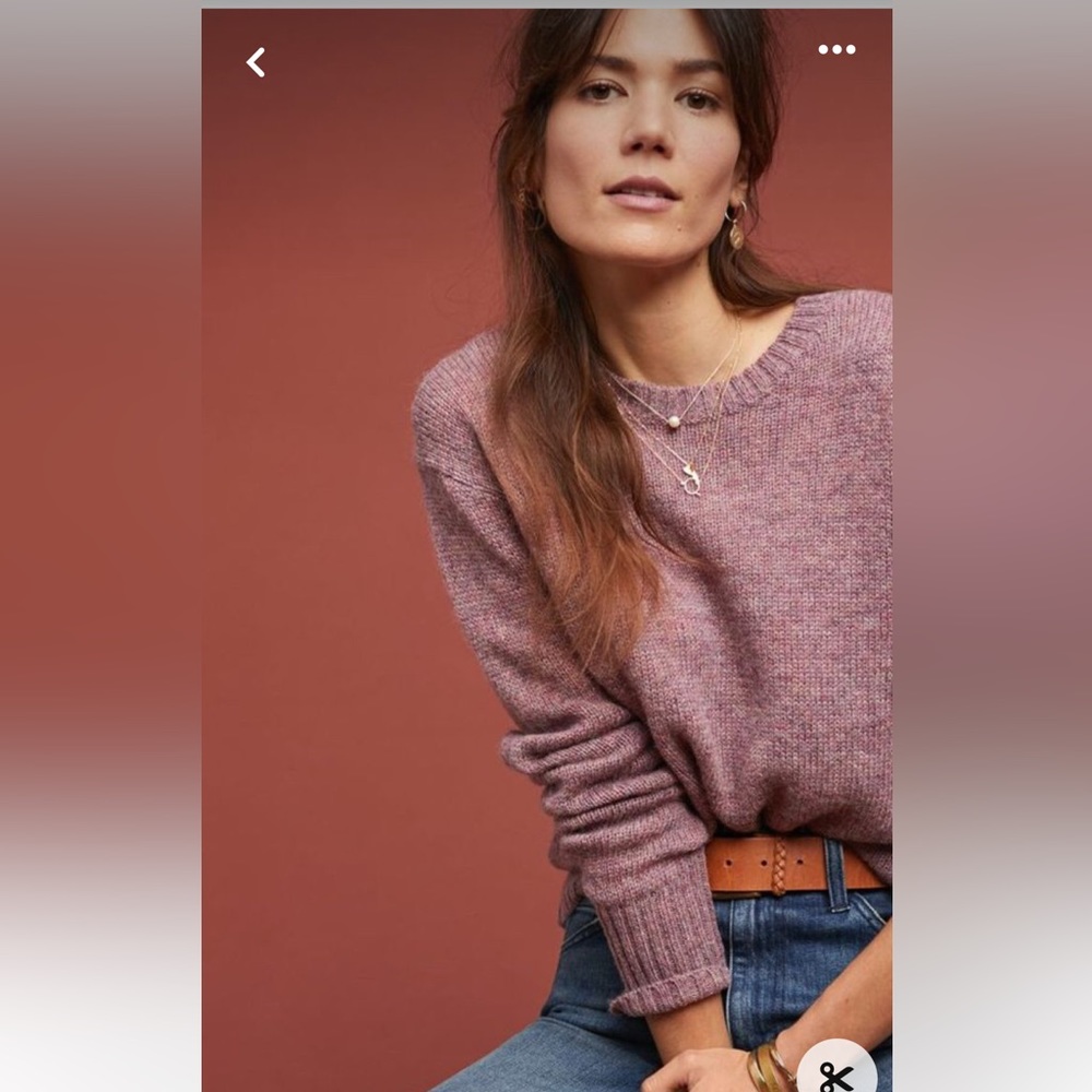 Frye Rose Heather Wool Crewneck Pullover Sweater Size XS